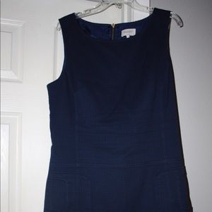 Navy Sleeveless dress with pockets. Size 12